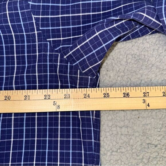 Polo by Ralph Lauren Shirt Westerton Mens Large Blue Plaid Vintage Button Up Off - Picture 6 of 8